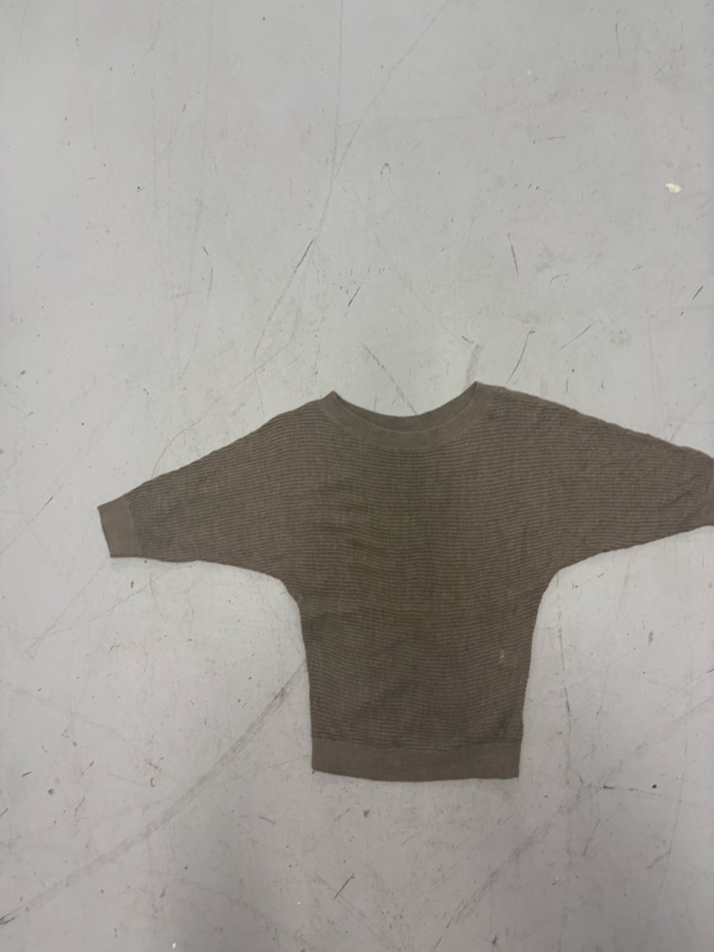 Express Brown Knit Pullover Sweater Women Crew Neck Long Sleeve XS